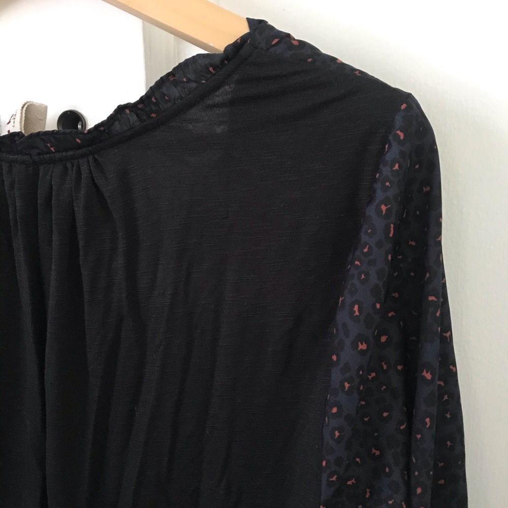 Anthro Dolan Marilyn animal print contrast blouse - Picture 11 of 16